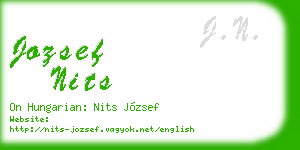 jozsef nits business card